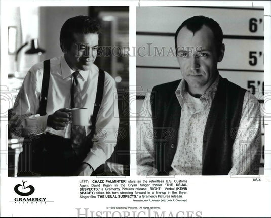 1995 Press Photo Chazz Palminteri, Kevin Spacey in the film The Usual Suspects - Historic Images