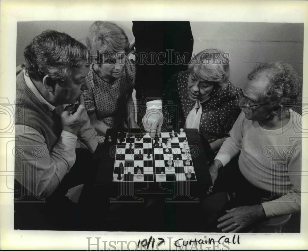 1986 Press Photo A ascene from the play Your Move, Mr. Blue - cvb15307 - Historic Images