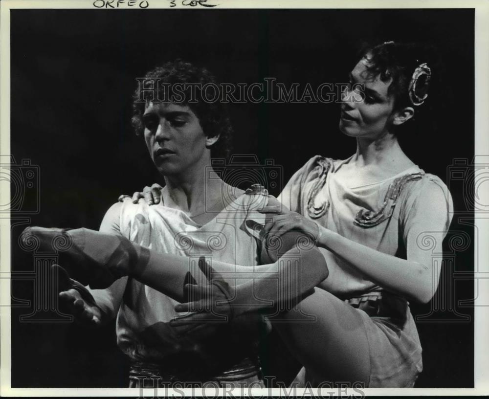 1987 Press Photo Ohio Ballet&#39;s Beverly Chambers and Richard Prewitt - cvb15328 - Historic Images