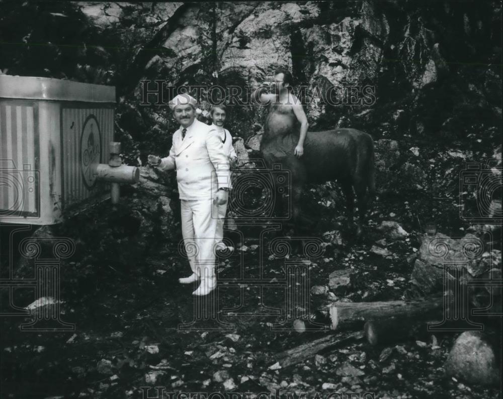 Press Photo Centaur and Man in Fantasy Movie - cvp06651 - Historic Images