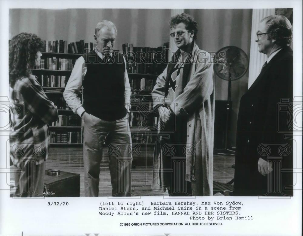 1989 Press Photo Barbara Hershey Max Von Sydow Daniel Stern and Michael Cane - Historic Images