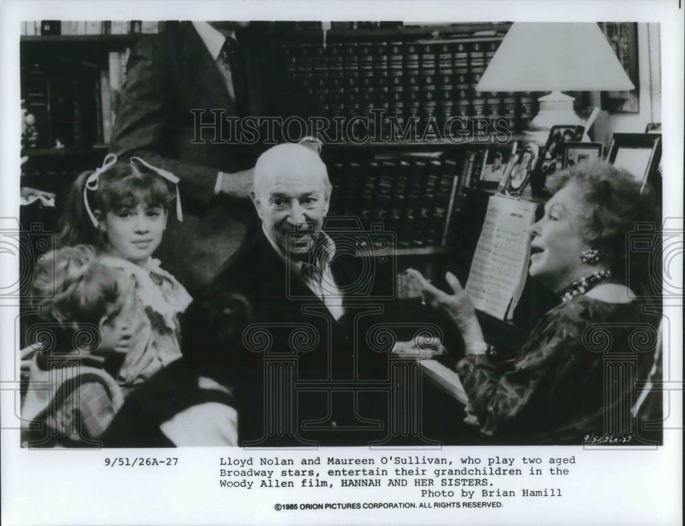 1989 Press Photo Lloyd Nolan Maureen Sullivan Hannah and Her Sisters. - Historic Images