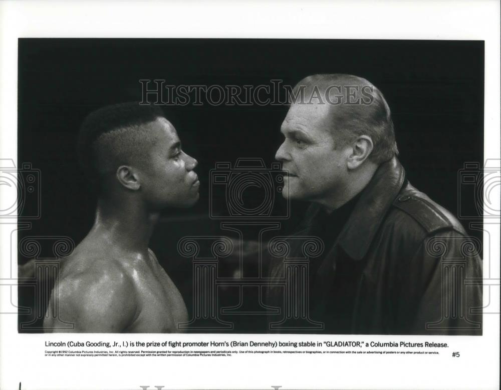 1993 Press Photo Movie Gladiator Brian Dennehy Cuba Gooding Junior - cvp10108 - Historic Images