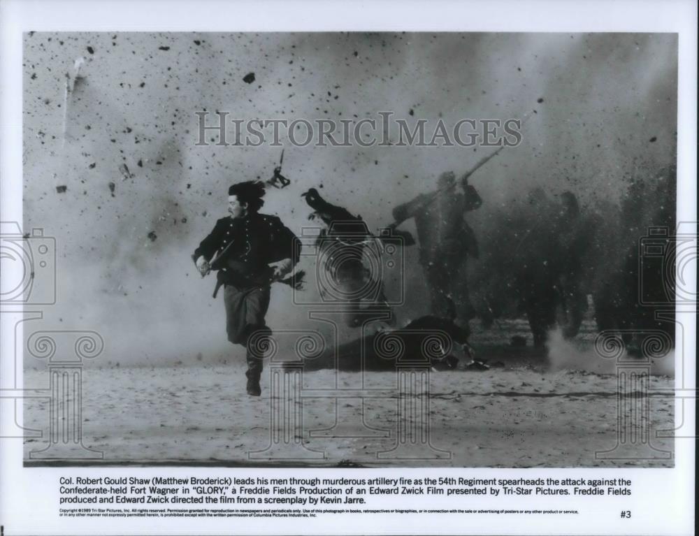 1989 Press Photo Matthew Broderick In Glory - cvp10120 - Historic Images