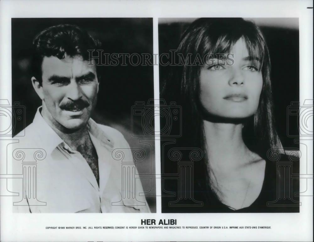 1992 Press Photo Her Alibi, Tom Selleck &amp; Paulina Porizkova - cvp12559 - Historic Images