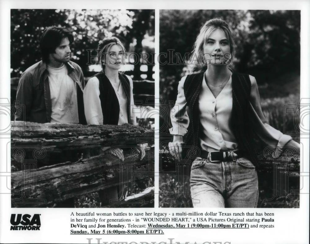 Press Photo Paula DeVicq And Jon Hensley In Wounded Heart - cvp19192 - Historic Images