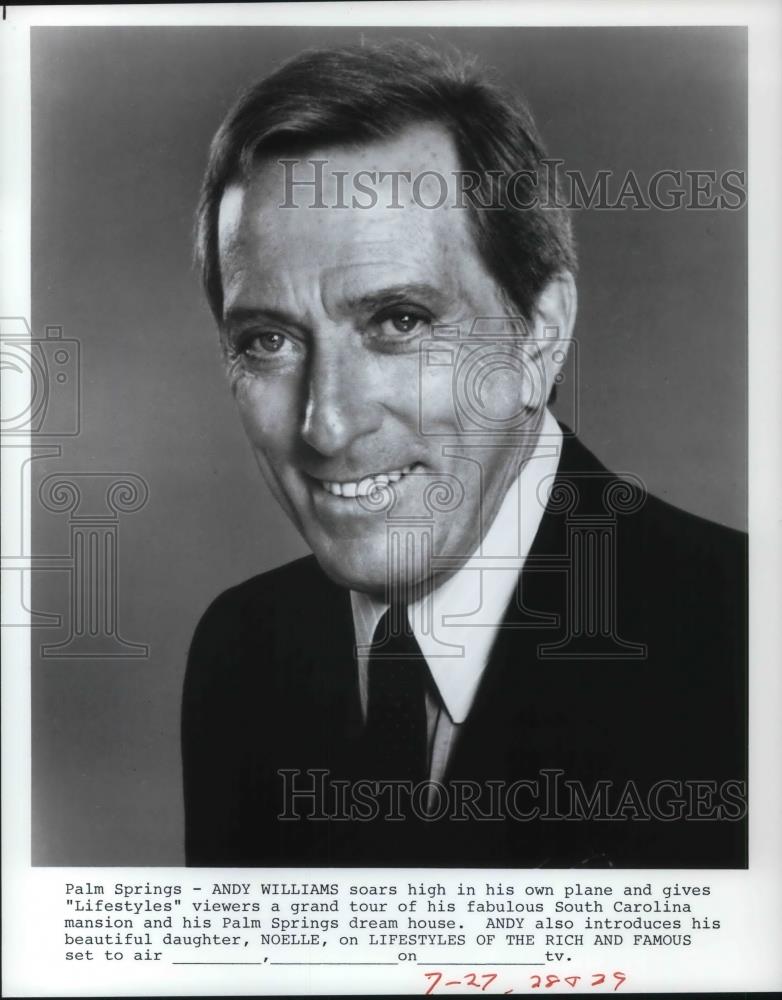 Press Photo Andy Williams in Lifestyles of the Rich and Famous - cvp19530 - Historic Images