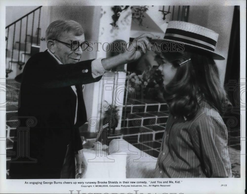 1979 Press Photo George Burns and Brook Shields in Just You and Me, Kid movie - Historic Images