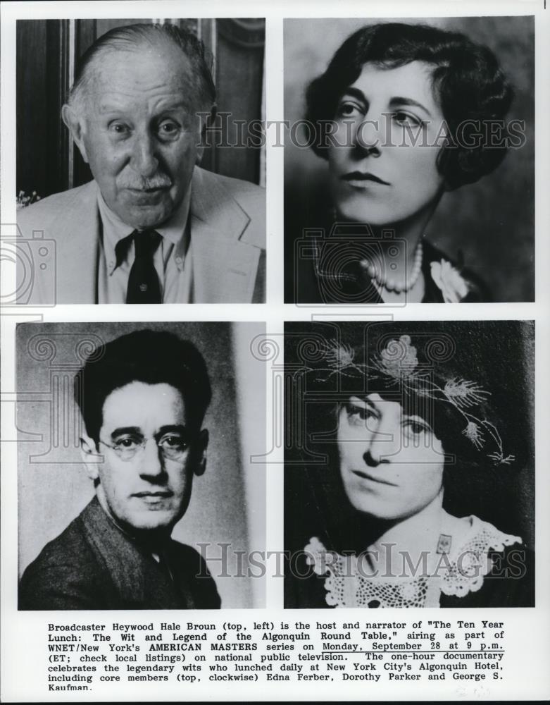 Press Photo Heywood Hale Broun &quot;The Ten Year Lunch&quot; - cvp27170 - Historic Images