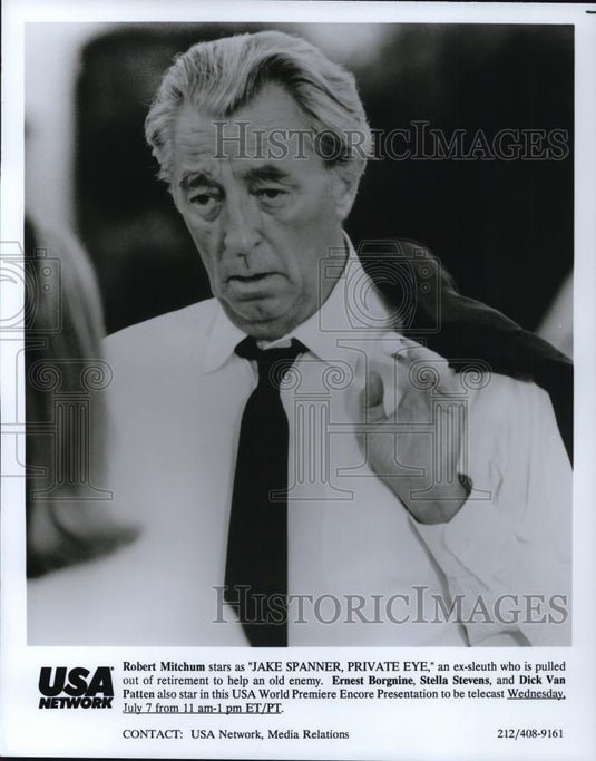 Undated Press Photo Robert Mitchum in "Jack Spanner, Private Eye" - cvp28527 - Historic Images