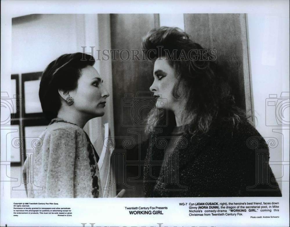Undated Press Photo Joan Cusack and Nora Dunn in "Working Girl" - cvp29396 - Historic Images