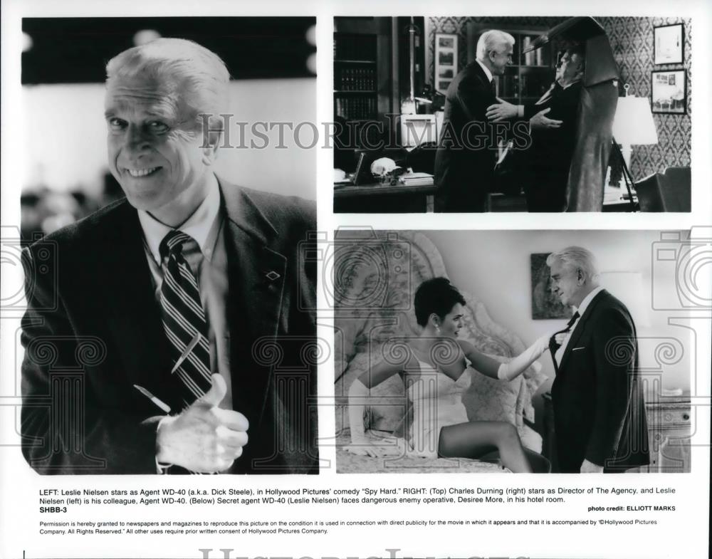 Press Photo Leslie Nielson and Charles Duning In Spy Hard - cvp30352 - Historic Images