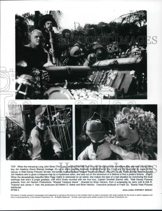 Press Photo Tim Curry Kevin Bishiop Kermit Miss Piggy The Muppets - cvp31253 - Historic Images