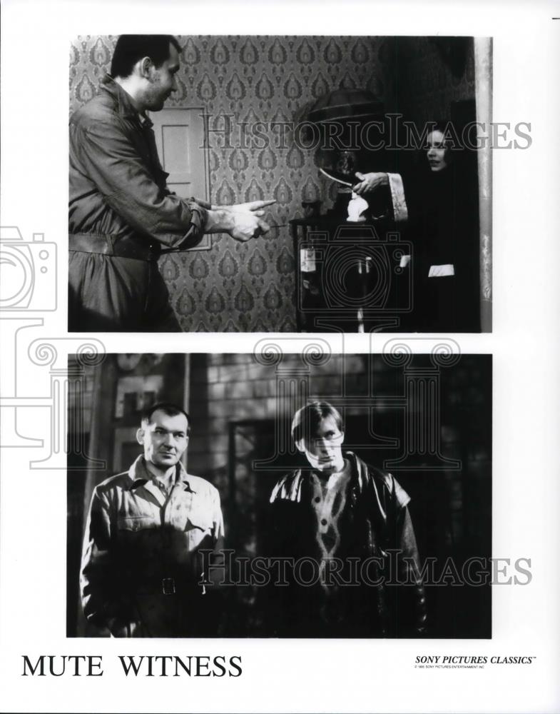 Press Photo Igor Volkow, Marina Sundina, Sergei Karlenkov in &quot;Mute Witness&quot; - Historic Images