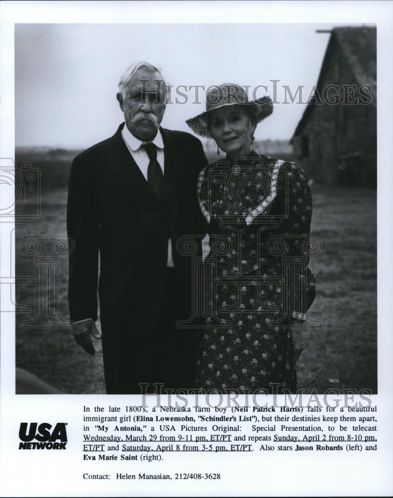 Undated Press Photo Neil Patrick Harris and Elina Lowensohn in my Antonia - Historic Images