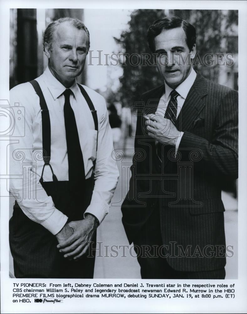Undated Press Photo Dabney Coleman and Daniel J. Travanti in Murrow - cvp32591 - Historic Images