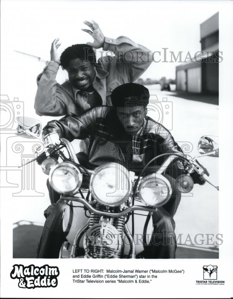 Undated Press Photo Malcolm Jamal Warner and Eddie Griffin &quot;Malcolm &amp; Eddie&quot; - Historic Images