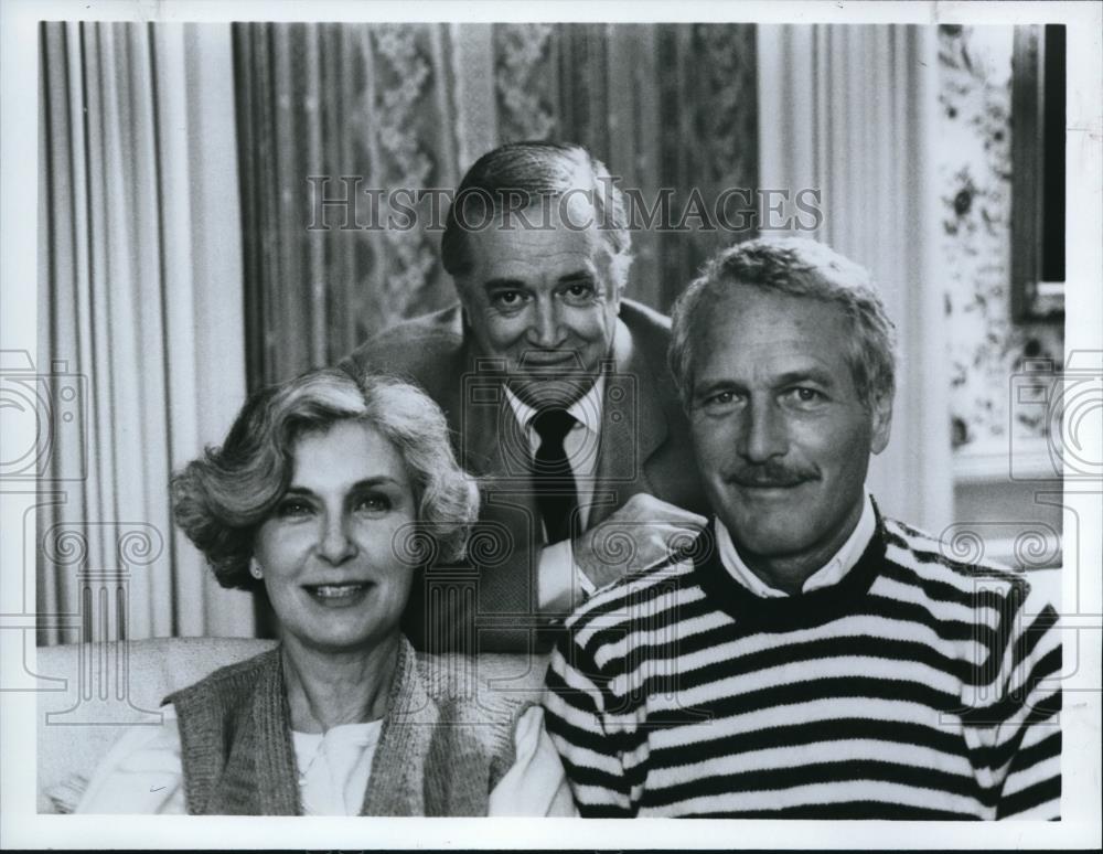 Press Photo Paul Newman, Joanne Woodward &amp; Hugh Docons - cvp38947 - Historic Images