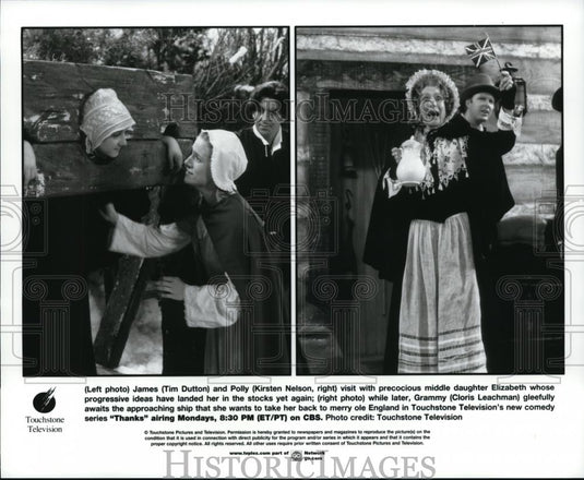Undated Press Photo Tim Dutton Kirsten Nelson Cloris Leachman in "Thanks" - Historic Images