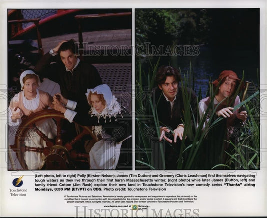 Undated Press Photo Kirsten Nelson Tim Dutton Cloris Leachman Jim Rash "Thanks" - Historic Images