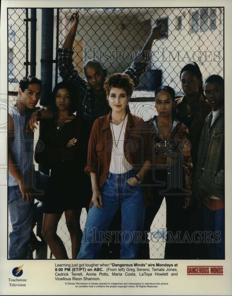 Undated Press Photo Annie Potts Greg Serano Tamala Jones "Dangerous Minds" - Historic Images