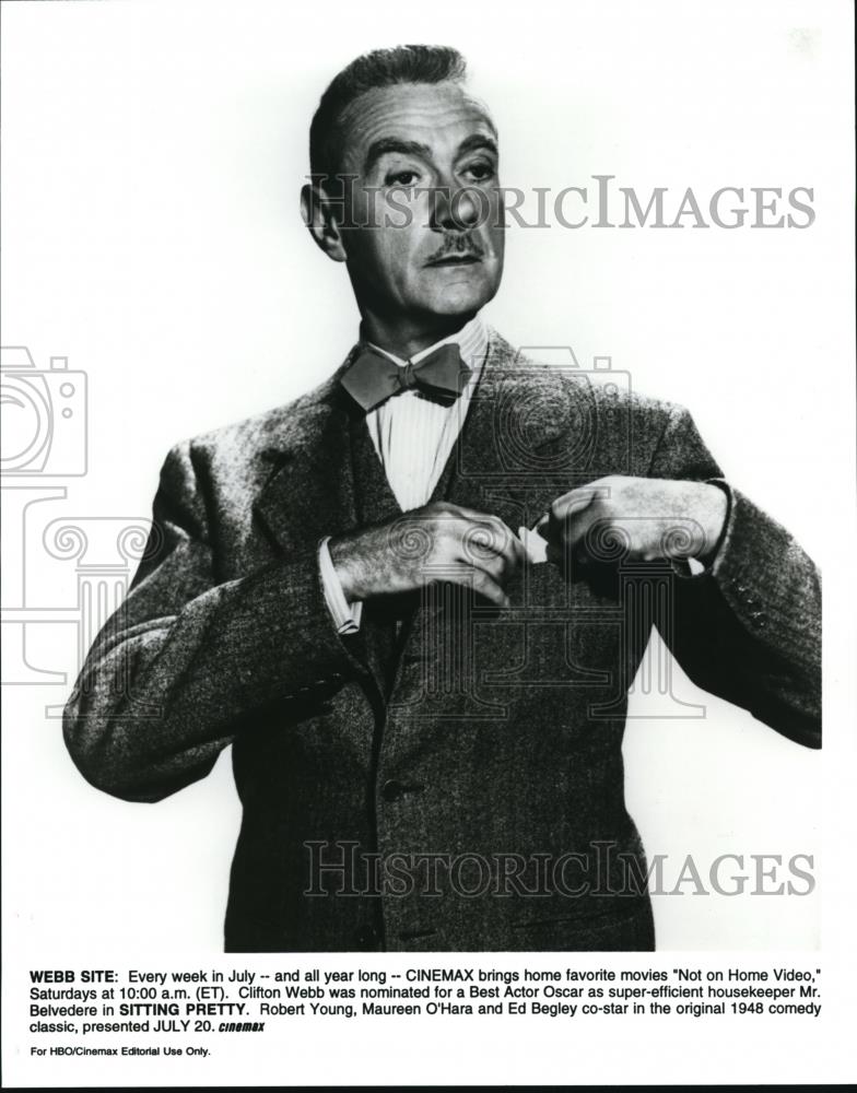 1996 Press Photo Cliffton Webb in Sitting Pretty - cvp43259 - Historic Images