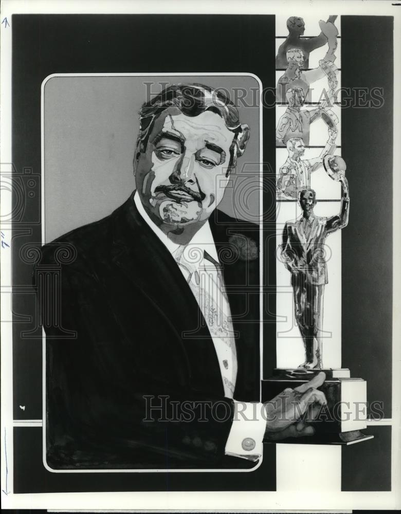 1974 Press Photo Jackie Gleason on &quot;Entertainer of the Year Awards&quot; - cvp44376 - Historic Images