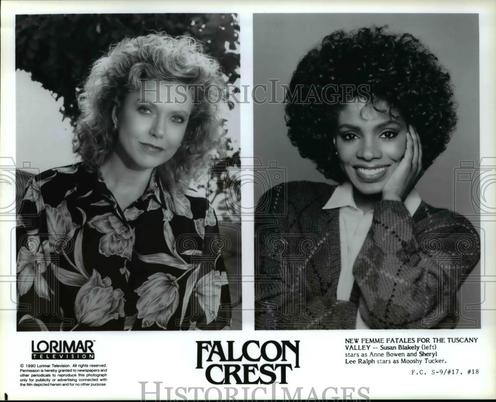 Press Photo Susan Blakely and Sheryl Lee Ralph in Falcon Crest - cvp44770 - Historic Images