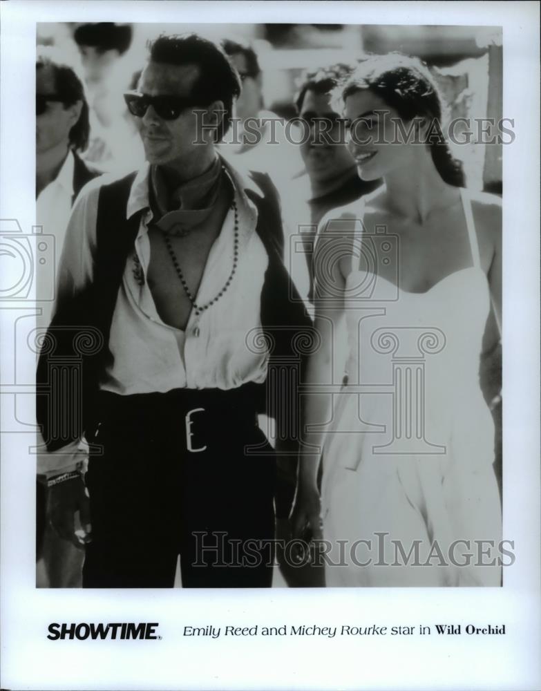 Undated Press Photo Emily Reed and Michey Rourke in "Wild Orchid" - cvp44912 - Historic Images