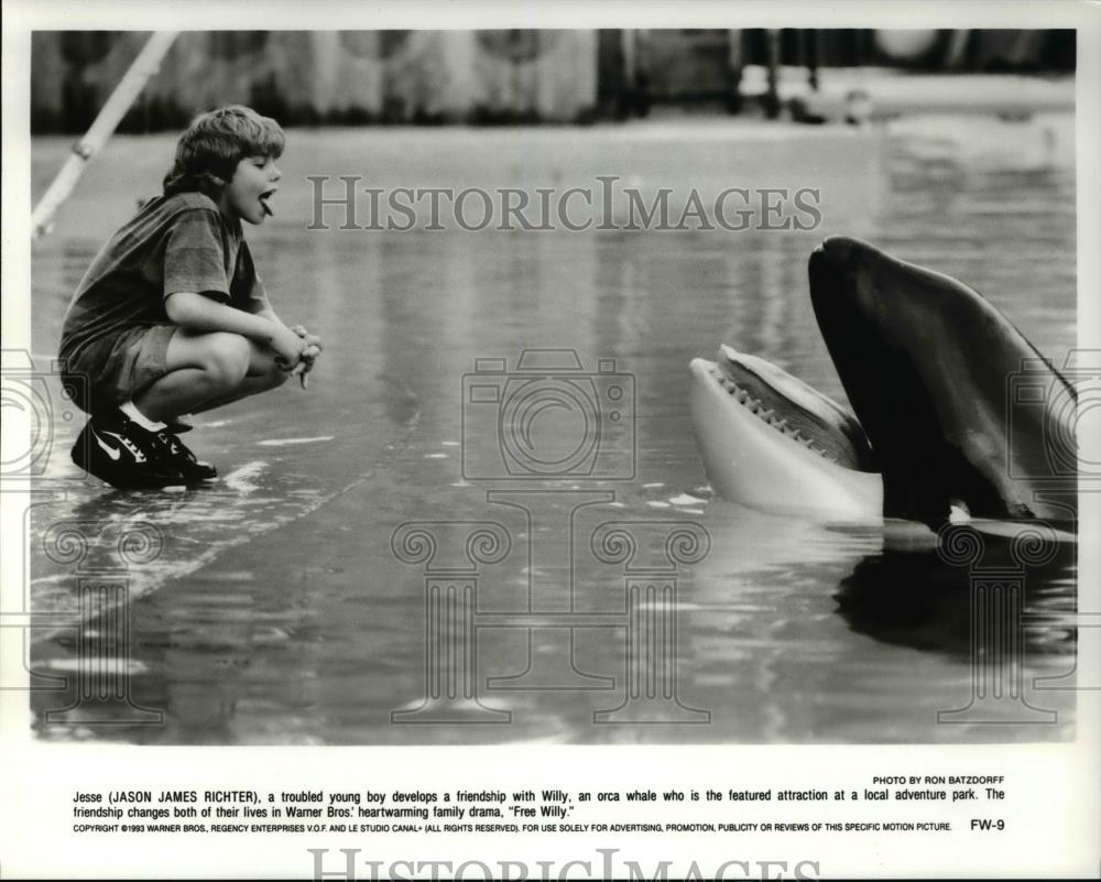 1994 Press Photo Jason James Richter in Free Willy - cvp45416 - Historic Images