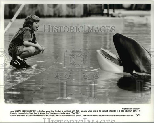 1994 Press Photo Jason James Richter in Free Willy - cvp45416 - Historic Images