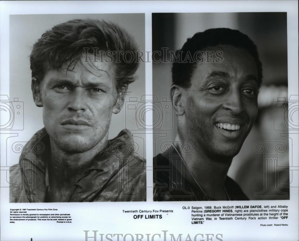 Press Photo Willem Dafoe and Gregory Hines in Off Limits - cvp45443 - Historic Images