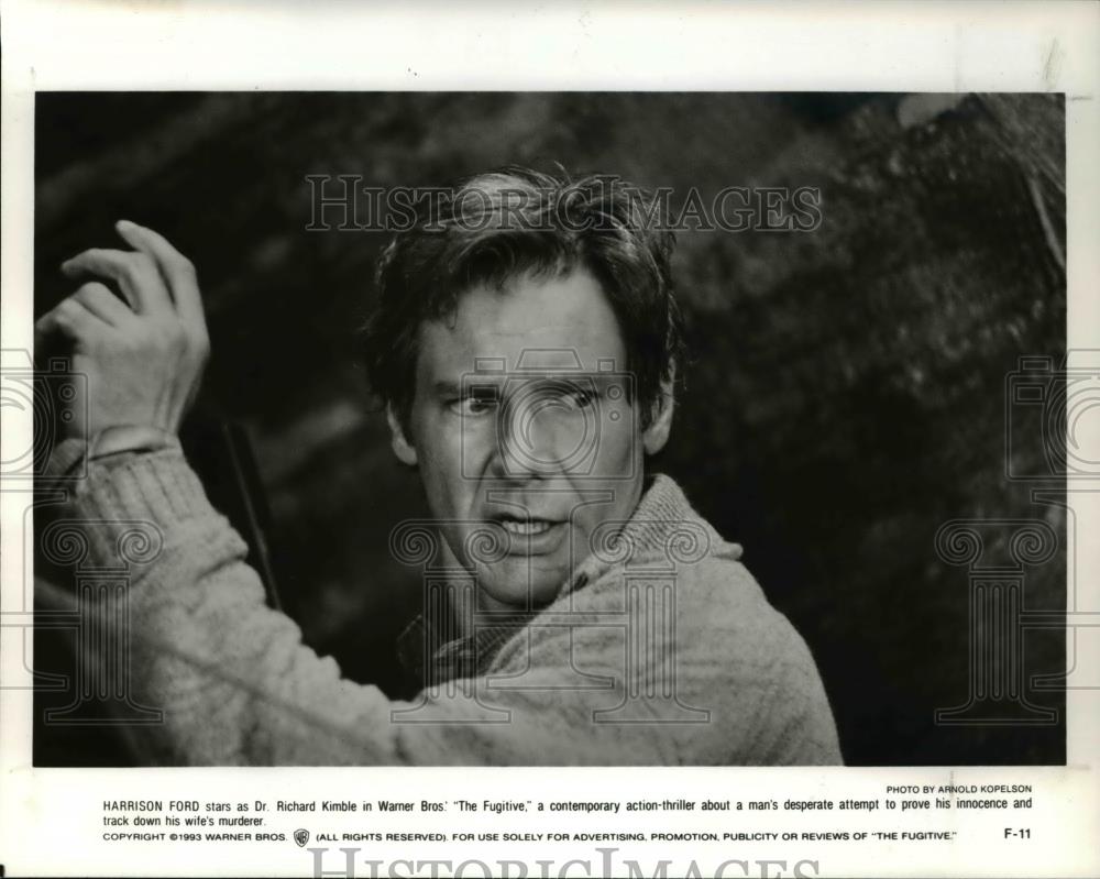 1994 Press Photo Harrison Ford in The Fugitive - cvp45475 - Historic Images