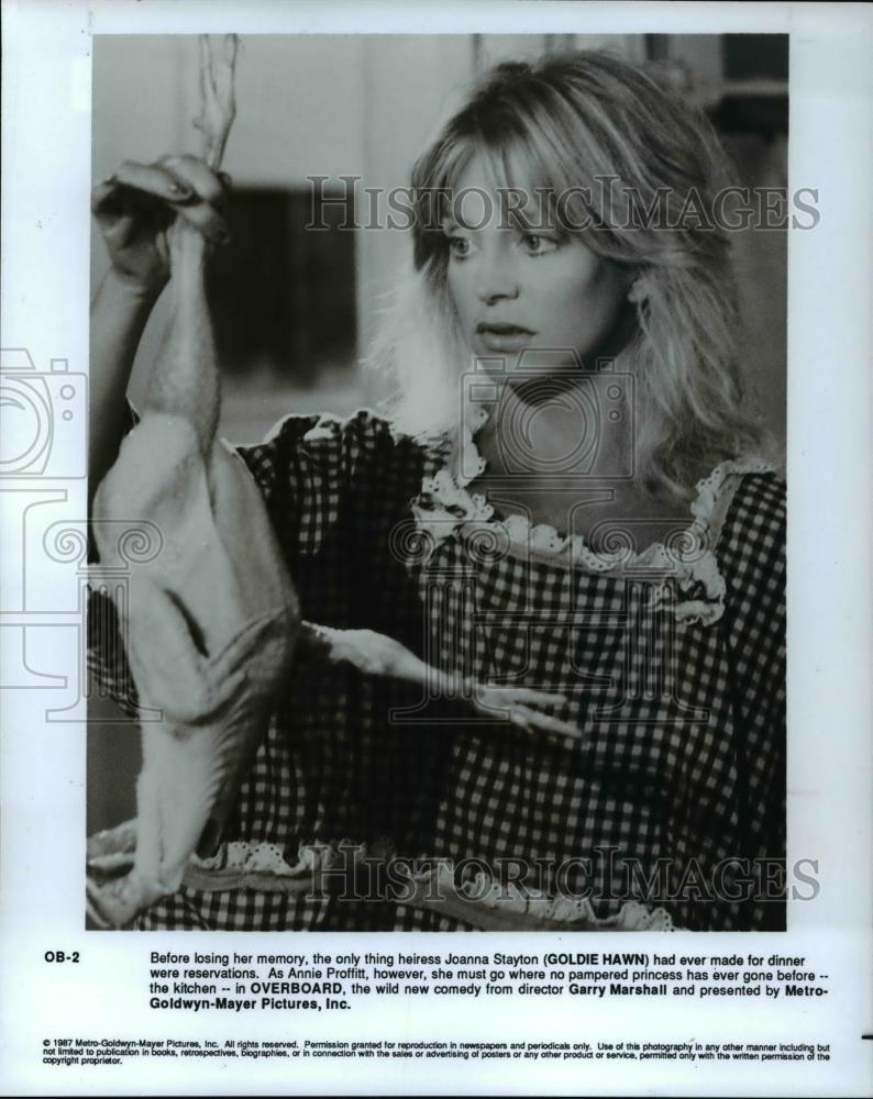 1987 Press Photo Goldie Hawn in Overboard - cvp45565 - Historic Images