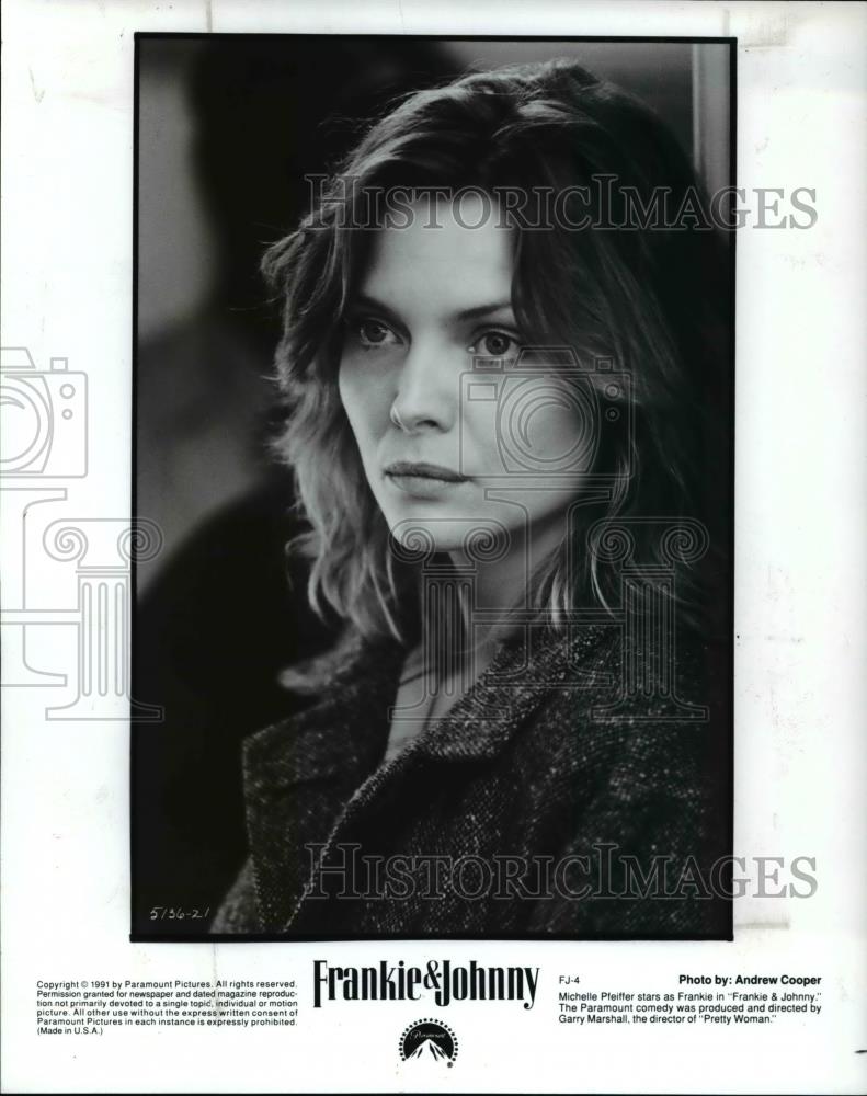 1991 Press Photo Michelle Pfeiffer in Frankie &amp; Johnny - cvp45619 - Historic Images