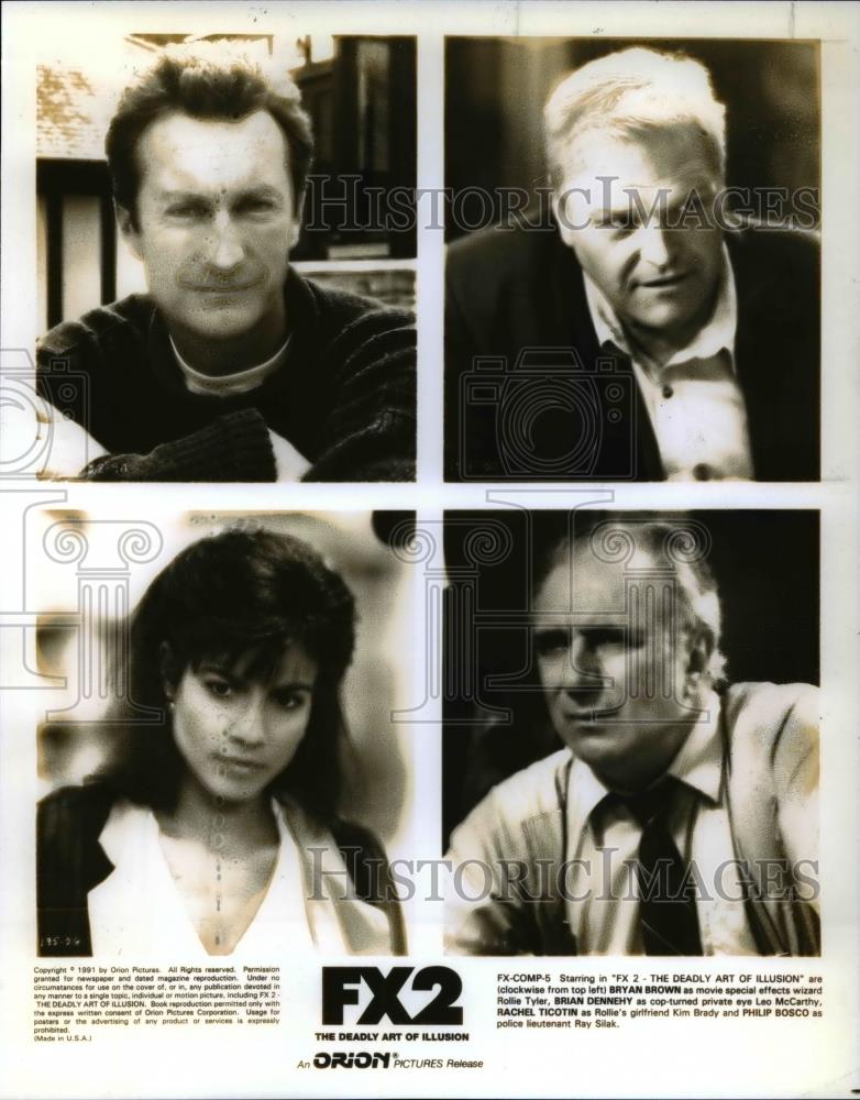 1994 Press Photo Bryan Brown, Brian Dennehy, Rachel Ticotin in FX2 - cvp45891 - Historic Images