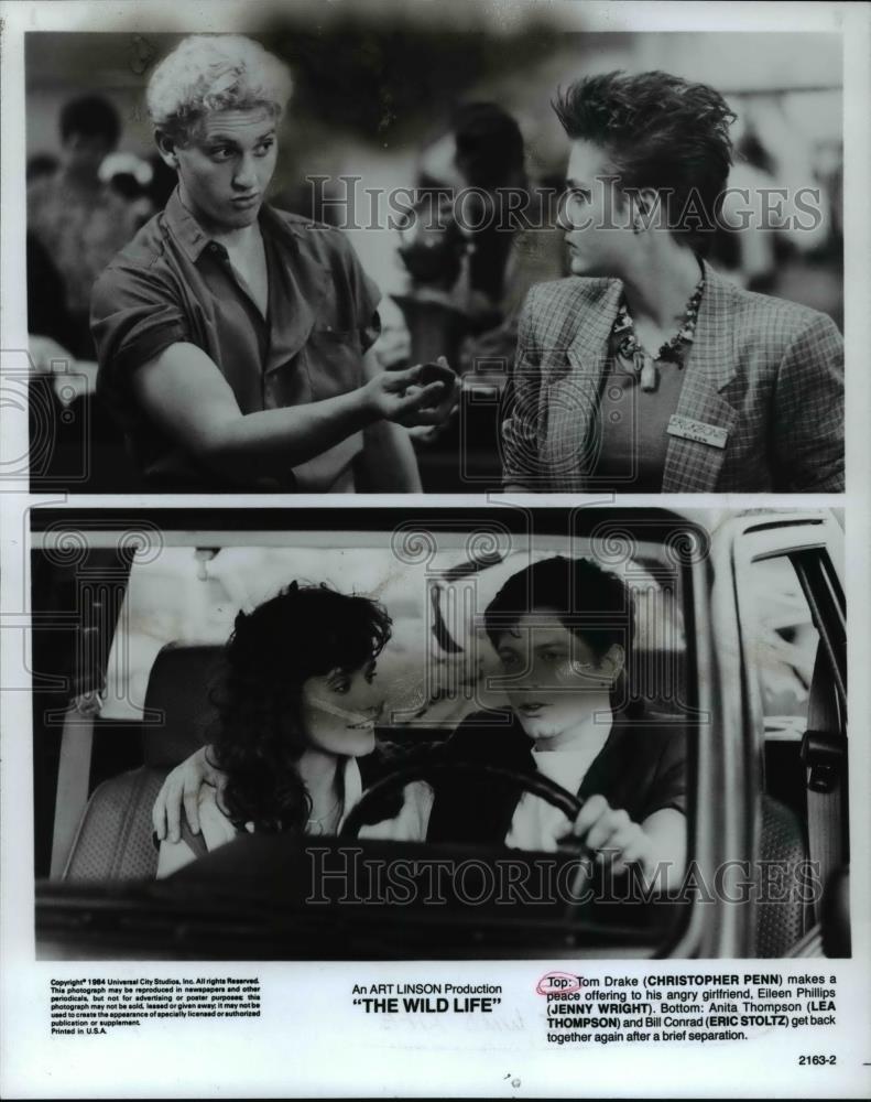 1984 Press Photo Christopher Penn, Jenny Wright, Lea thompson, Eric Stoltz in - Historic Images