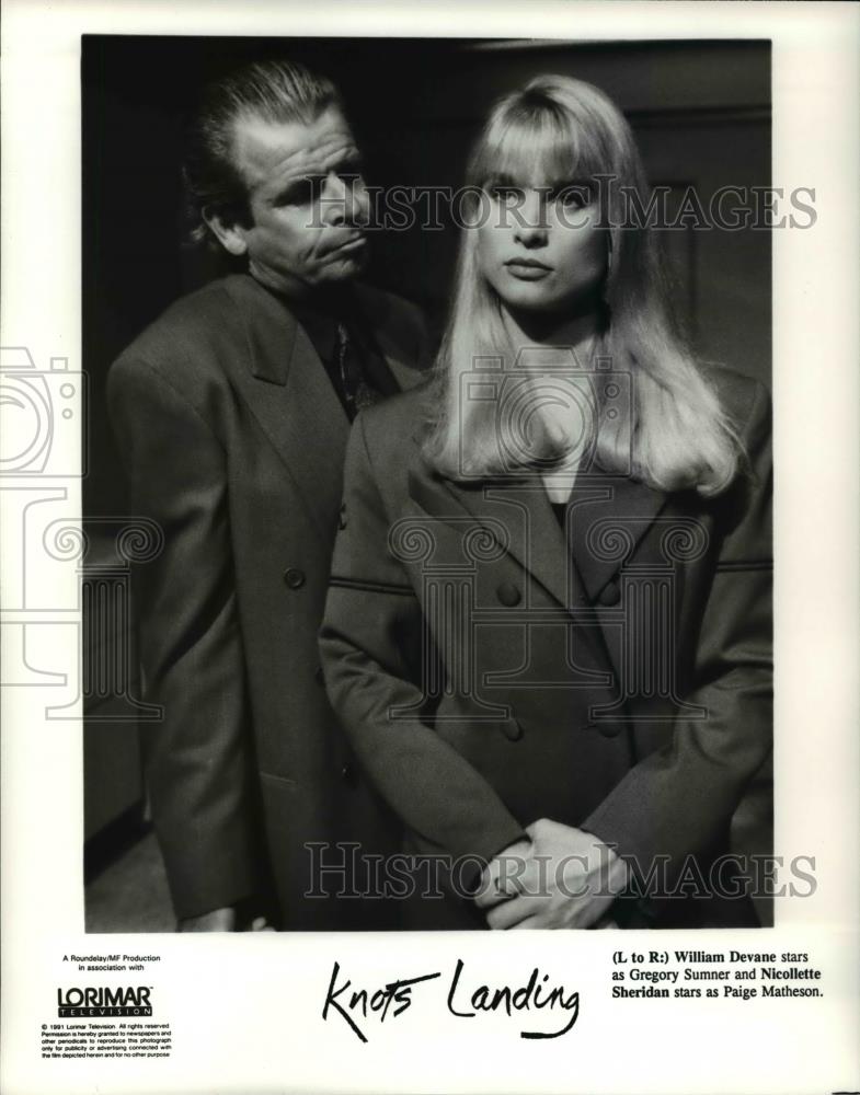 Press Photo William Devane and Nicollete Sheridan in Knots Landing - cvp45970 - Historic Images