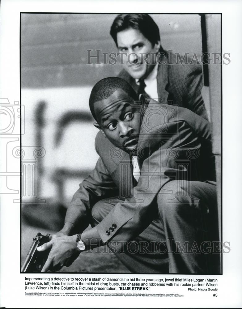 Undated Press Photo Luke Wilson and Martin Lawrence in "Blue Streak" - cvp50317 - Historic Images