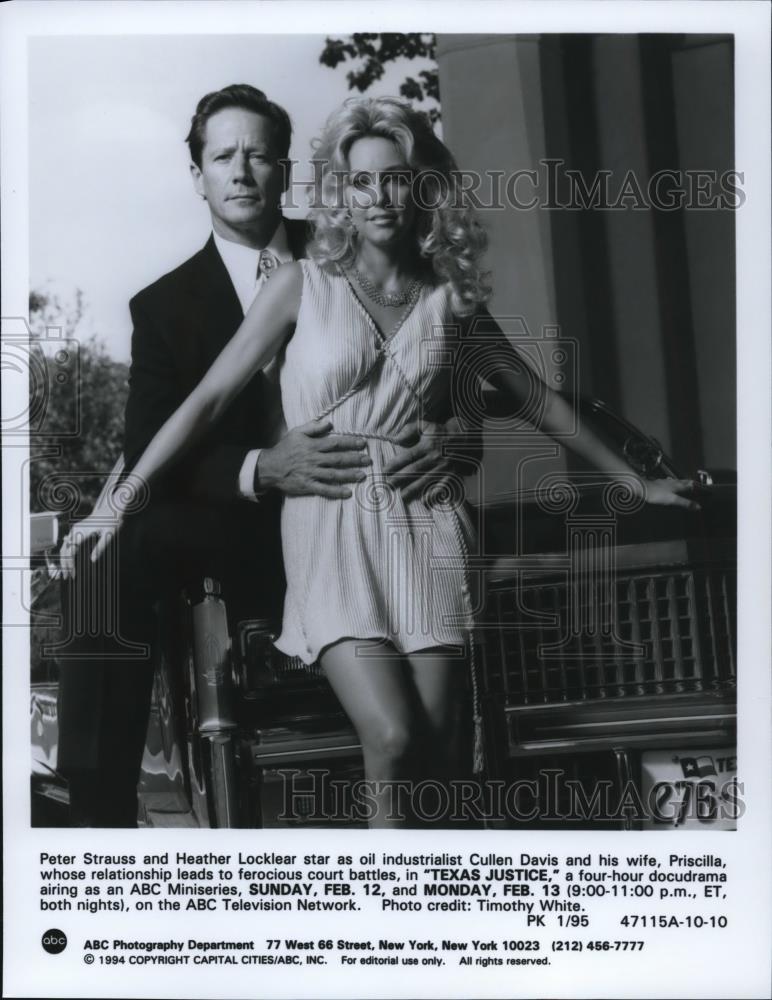 Press Photo Peter Strauss and Heather Locklear in Texas Justice - cvp51867 - Historic Images