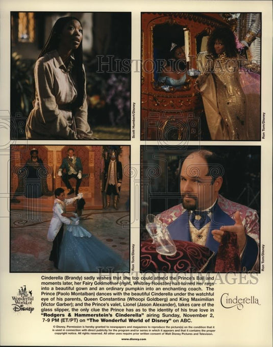 Undated Press Photo Brandy Whitney Houston "Rodgers & Hammersteins Cinderella" - Historic Images