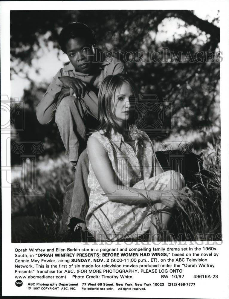 Press Photo Oprah Winfrey, Ellen Barkin in Oprah Winfrey Presents: Before Women - Historic Images