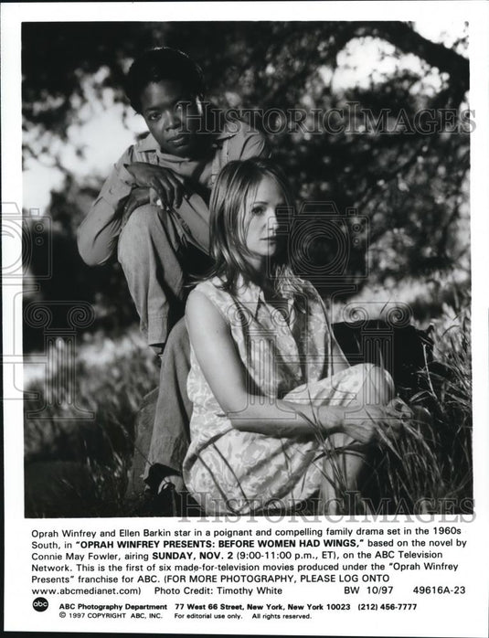 Press Photo Oprah Winfrey, Ellen Barkin in Oprah Winfrey Presents: Before Women - Historic Images