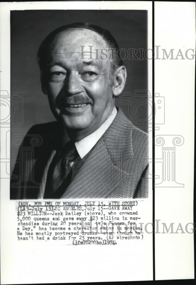 Wire Photo Jack Bailey Become a Character Actor in Movies - cvw01231 - Historic Images