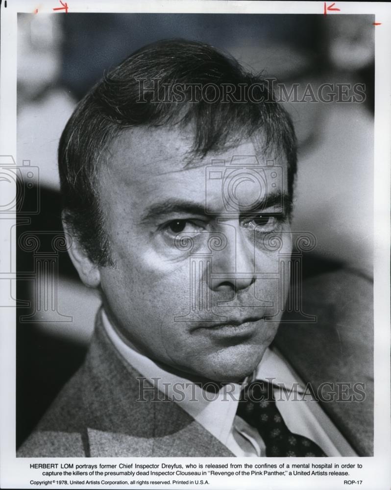 1978 Wire Photo Herbert Lom portrays former Chief Inspector Dreyfus, who is - Historic Images