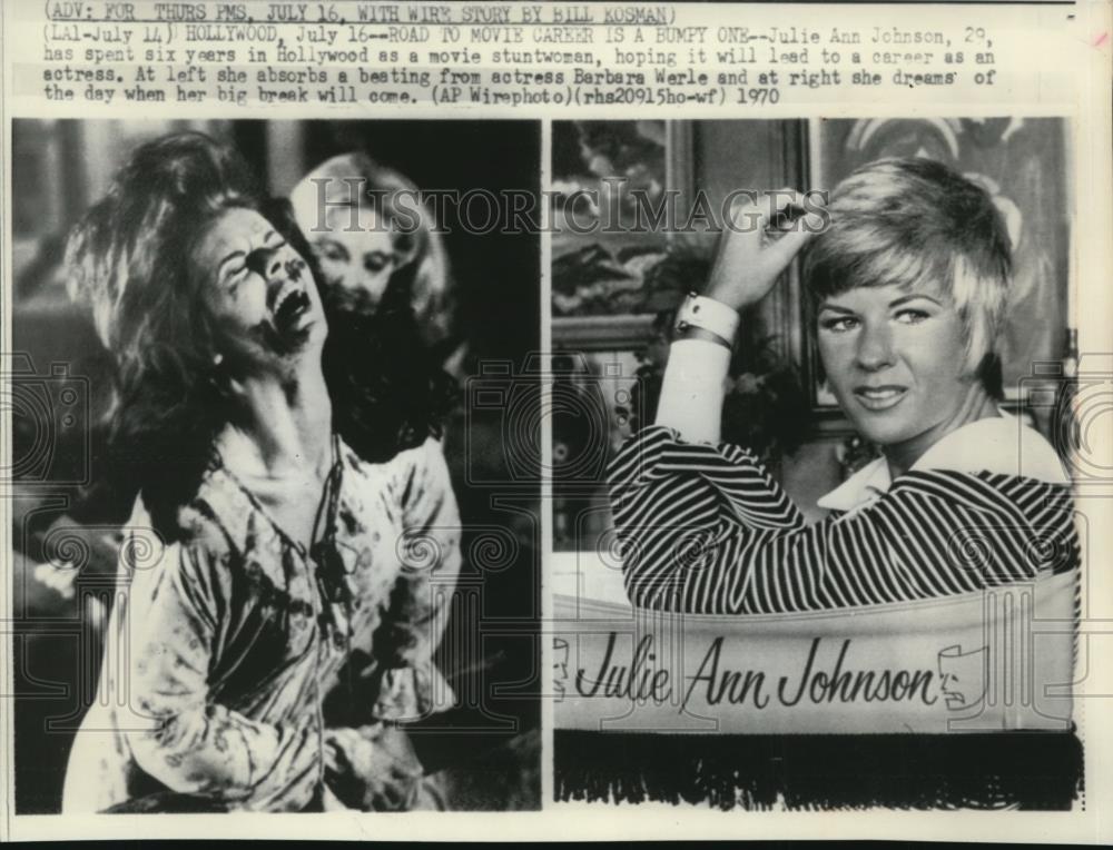 1970 Wire Photo Julie Ann Johnson has spent six years in Hollywood as a movie - Historic Images
