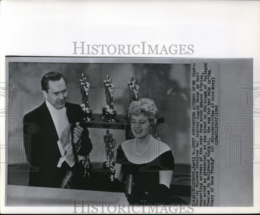 1960 Wire Photo Shelly Winters, best supporting actress of the year. - Historic Images