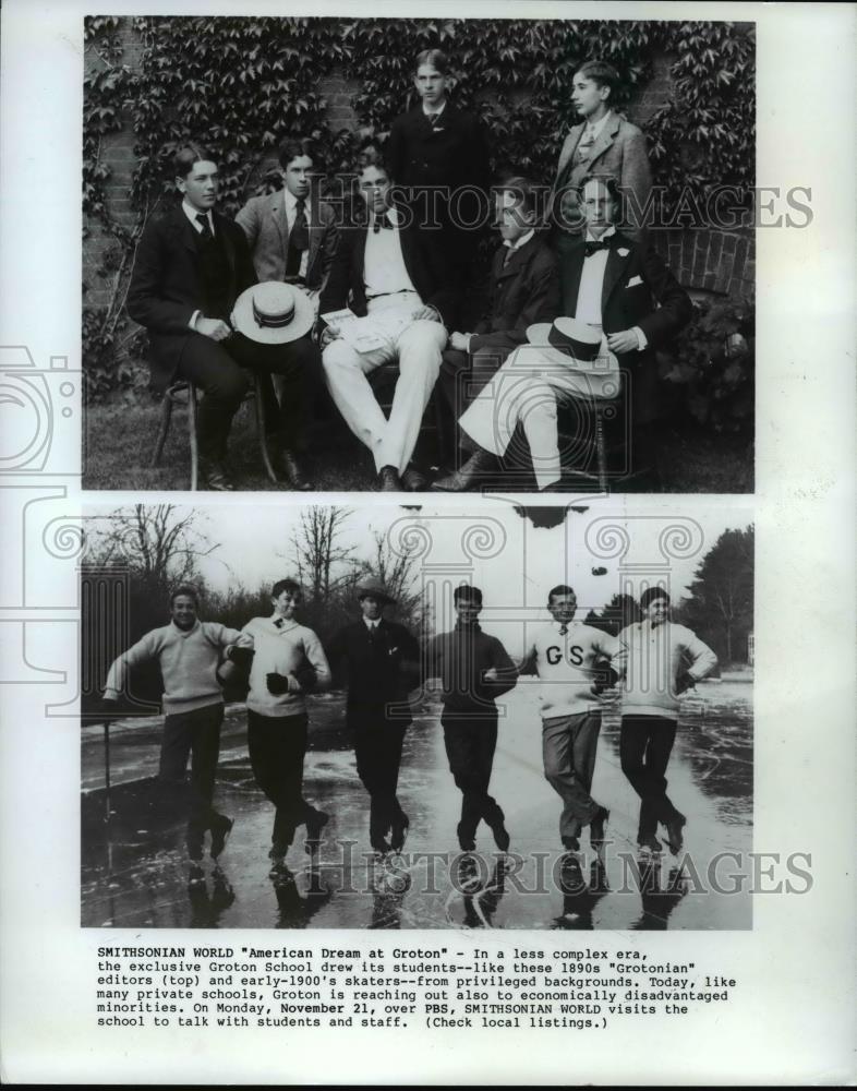 1988 Press Photo Groton School students from privileged backgrounds - orb45800 - Historic Images