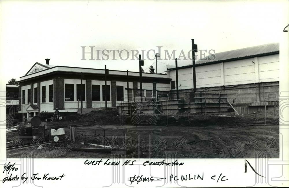 1990 Press Photo West Linn High School construction - orb46081 - Historic Images