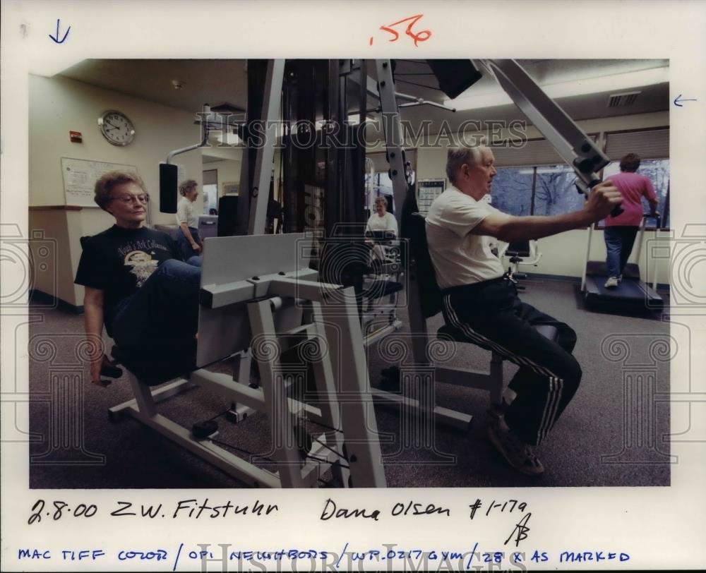 2000 Press Photo Oregon&#39;s senior citizens-fitness gym - orb47035 - Historic Images